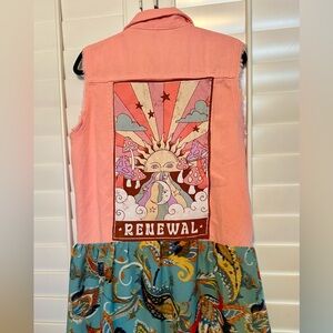 SUN N MOON upcycled vest duster Large M